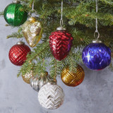 Vintage Glass Ornament Set Ornaments