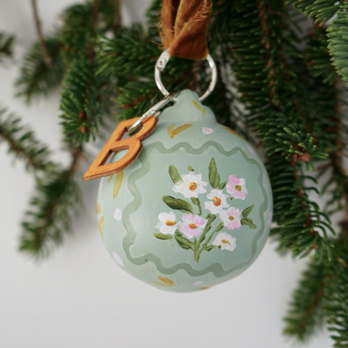 Snowdrops Falling Customized Ornament Ornaments by Lottie Aldarwish