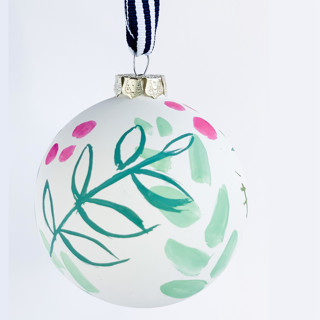 Evergreen Joy, Hand-painted Holiday Ornament Ornaments