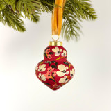 Festive Red Floral-Lamp Shaped Ornament Ornaments