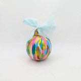 Bright Abstract Hand-Painted Multicolor Ceramic Christmas Ornament Ornaments