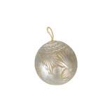 Hand Carved Jicara Gourd Ornaments from Mexico - Silver Ornaments
