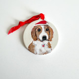 Custom Hand Painted Pet Ornament - Santa Hat Ornaments