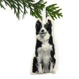 Silkscreen Border Collie Ornament Ornaments