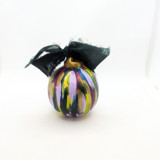 Elegant Multicolor, Abstract, Hand Painted Ceramic Christmas Ornament Ornaments
