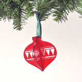 Acrylic Christmas Ornament, Transparent Red Ornaments