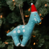 Felt Holiday Dinosaur Ornament Ornaments