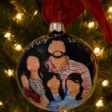 Painted Christmas Ornament Family of 7 Ornaments
