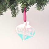 Acrylic Christmas Ornament, Iridescent/Holographic Ornaments