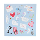 Love Birds Stickers - Set of 4 Sticker Sheets Party Favors