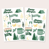 Camp Bachelorette Temporary Tattoo Sheets (2 Sheets) Party Favors