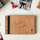 Advent Calendar Countdown to Christmas Album 2025 | Cherry Wood | 6 x 9 Photo Album