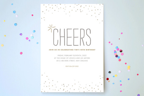 Rustic Sparkle Party Invitations