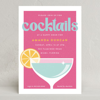 Modern Cocktails Party Invitations