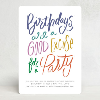 Good excuses Party Invitations