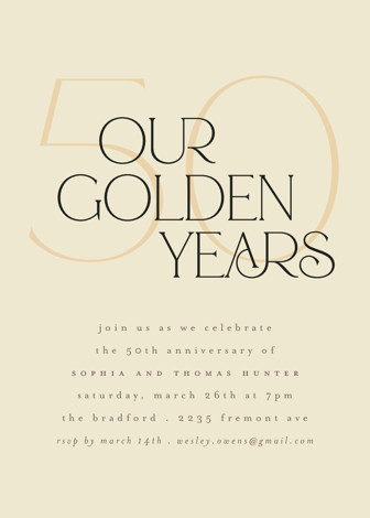 Golden Years Party Invitations by Morgan Kendall | Minted