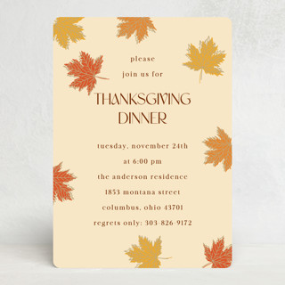 Falling Leaves Party Invitations