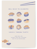 Sushi Roll Party Invitations