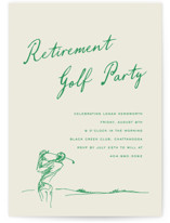 Golf Sketch Party Invitations