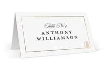 Foil Meal Silhouettes Foil-Pressed Place Cards