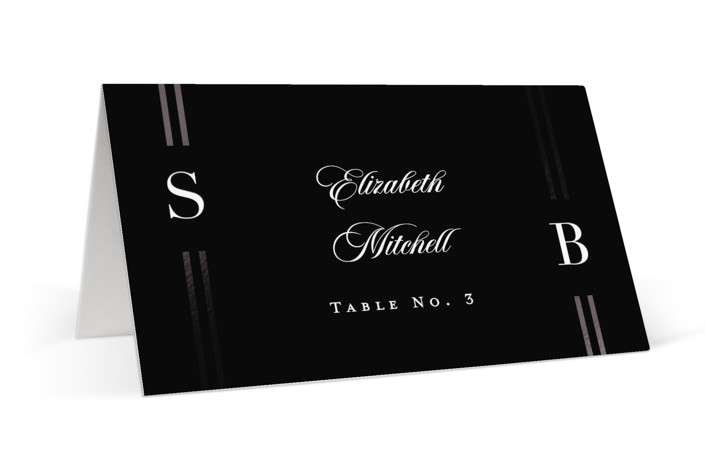Side by Side Foil-Pressed Place Cards