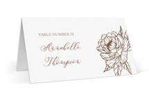 Blooming Peonies Foil-Pressed Place Cards