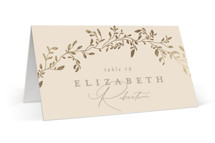 Leafy Garland Foil-Pressed Place Cards