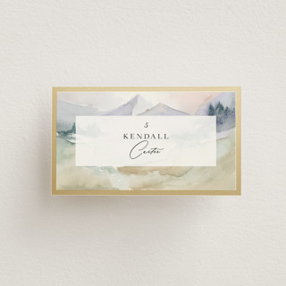 Mountain Foil-Pressed Place Cards