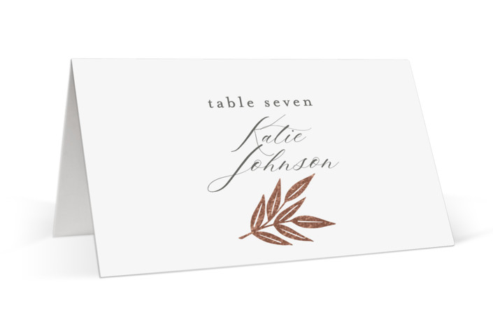 Monogram Wreath Foil-Pressed Place Cards