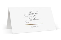 Elegant Flourish Foil-Pressed Place Cards