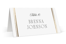 Side Stripe Foil-Pressed Place Cards