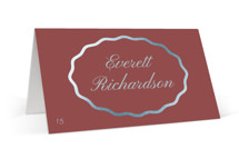 Scallop Frame Foil-Pressed Place Cards