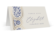 Tiled Romance Foil-Pressed Place Cards