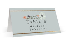 Blue Garden Foil-Pressed Place Cards
