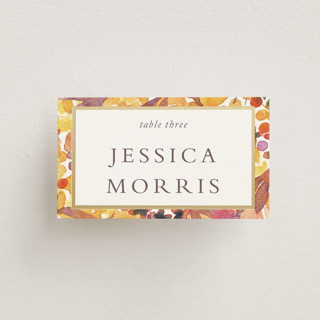 Autumn flowers Foil-Pressed Place Cards