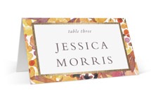 Autumn flowers Foil-Pressed Place Cards
