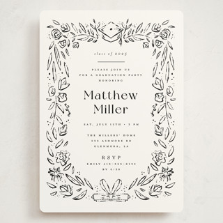 Hand-drawn Grad Frame Grand Graduation Party Invitations