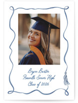 Sketched Tassel Frame Graduation Announcements