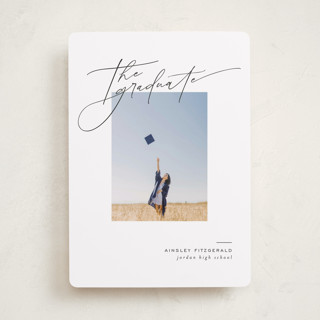 Scripted Corner Graduation Announcements