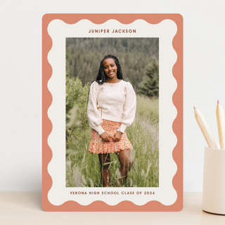 wavy frame Graduation Announcements