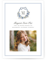 Floral Crest Graduation Announcements