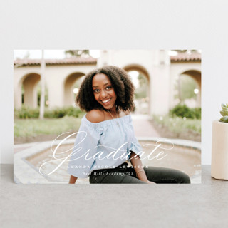 Elegant Script Graduation Announcements