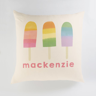 Rainbow Popsicles Large Personalizable Pillow