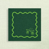 Clinking Glasses Wavy Border Premium Cocktail Napkins Party Napkins