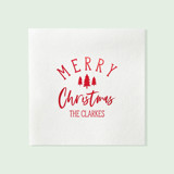 Custom Merry Christmas Napkin, cocktail size, set of 100 Party Napkins