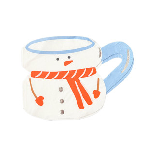Baking Spirits Bright Snowman Mug Large Napkins - Set of 16 Party Napkins