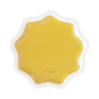 Signature Dessert Plate, Mustard (4) Party Plates and Bowls