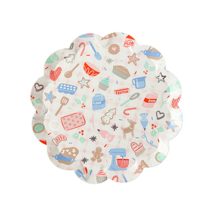 Baking Spirits Bright Scalloped Small Plates - Set of 8 Party Plates ...