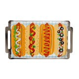 Patriotic Hot Dog Platter Large Plates - Set of 8 Party Plates and Bowls