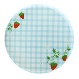 Strawberry Picnic Gingham Print Large Plates - Pack of 8 Party Plates and Bowls